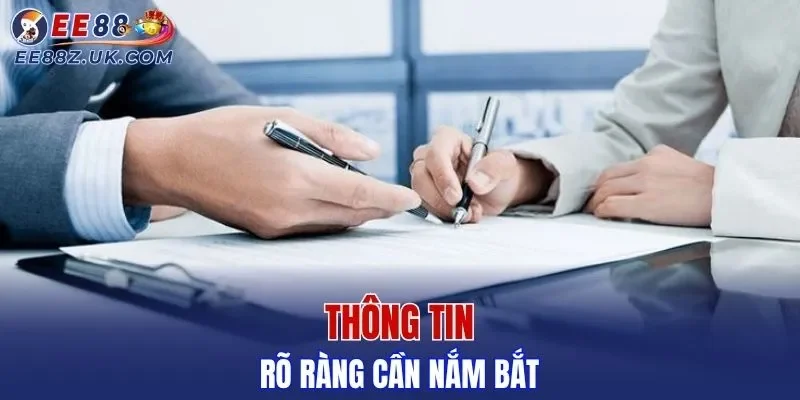 Thông tin rõ ràng cần nắm bắt